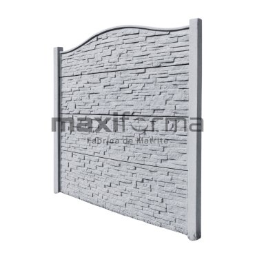 Set Matrite gard panou intreg format din 3 matrite mijloc + 1 terminatia si 2 stalpi LIS, Model – Piatra Sparta Romania