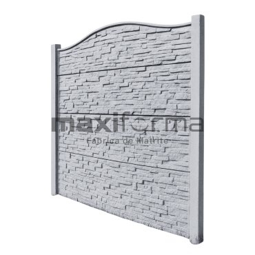 Set Matrite gard panou intreg format din 3 matrite mijloc + 1 terminatia si 2 stalpi PIATRA, Model – Piatra Sparta Romania