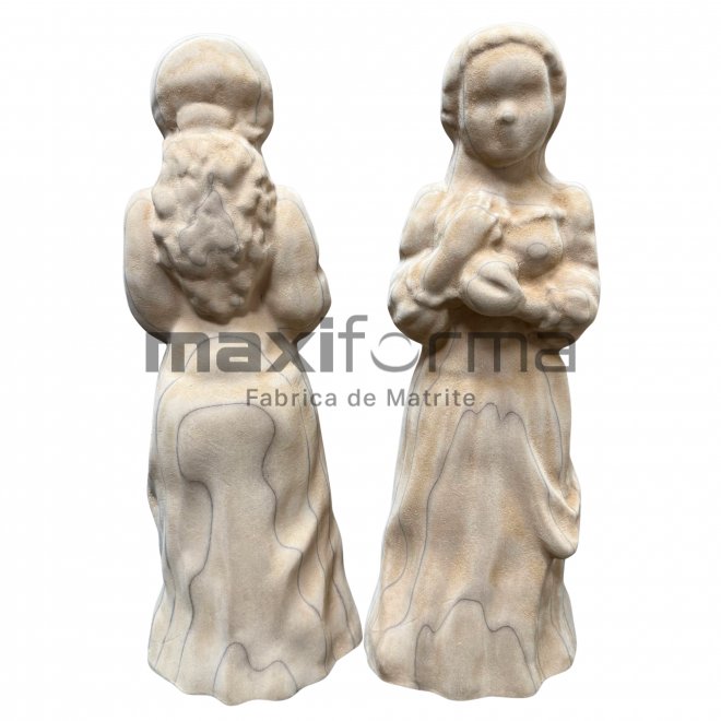 Matrita Alba ca Zapada,  (set 2 bucati fata si spate) – 60 cm H