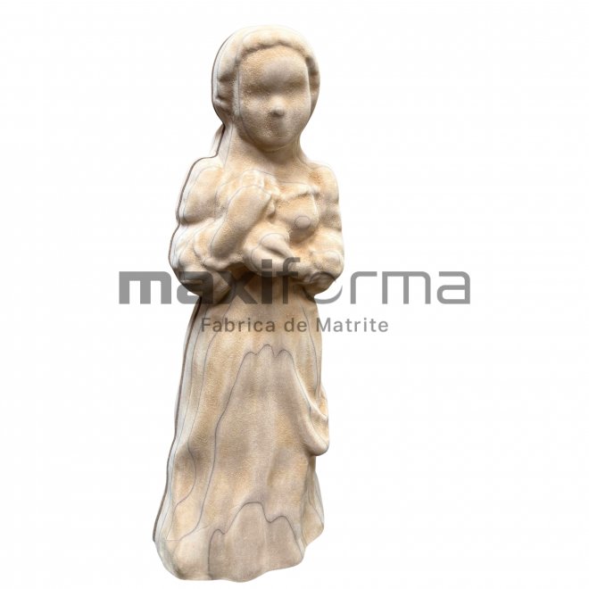 Matrita Alba ca Zapada,  (set 2 bucati fata si spate) – 60 cm H