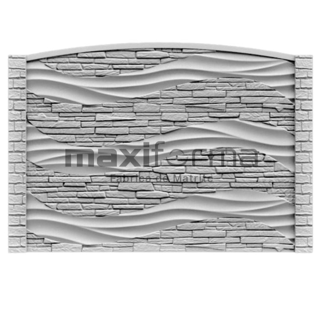 Set Matrite gard panou intreg format din 2 matrite mijloc + 1 terminatie si 2 stalpi, Model - Best