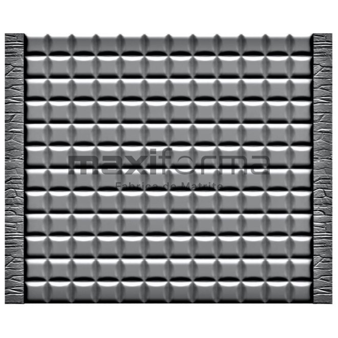 Set Matrite gard panou intreg format din 6 matrite mijloc (200x30cm) si 2 stalpi Piatra, Model – Patrate