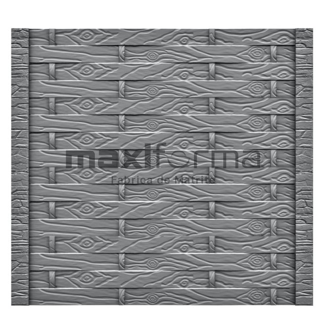 Set Matrite Gard panou intreg format din 4 matrite mijloc + 2 stalpi Piatra, Model – Lemn 2024