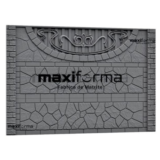 Set Matrite gard panou intreg format din 2 matrite mijloc + 1 terminatia si 2 stalpi, Model - Majestic