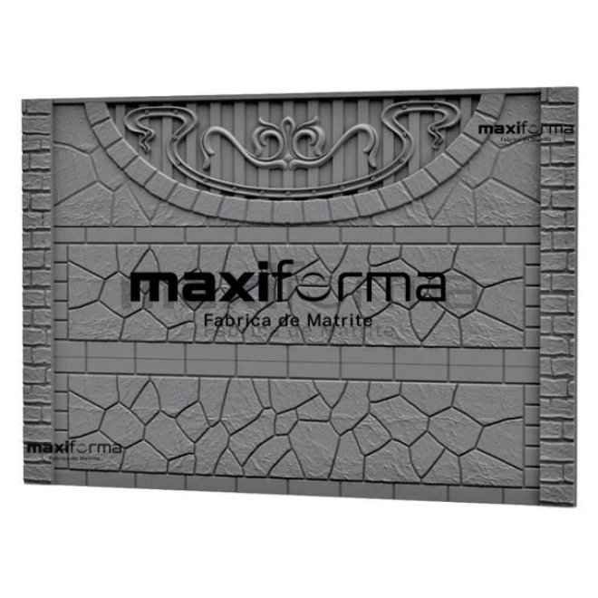Set Matrite gard panou intreg format din 2 matrite mijloc + 1 terminatia si 2 stalpi, Model - Majestic